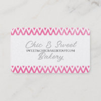 Pink White Chevron Monogram