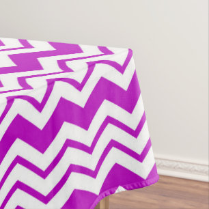 Pink White Chevron Zigzag Pattern Design  Tablecloth
