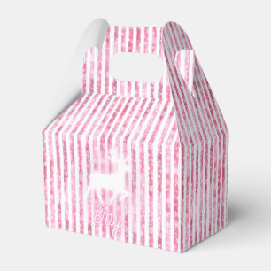 Pink & White Christmas Joy Reindeer Favour Box