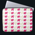 Pink White Circus Zoo Animal Cookies Crackers Laptop Sleeve<br><div class="desc">Design features an original marker illustration of a row of circus-themed animal crackers shaped like an elephant, camel, lion and rhino. Each animal cookie is covered in pink or white frosting, and topped with colourful sprinkles. A sweet treat for any occasion! Don't see what you're looking for? Need help with...</div>