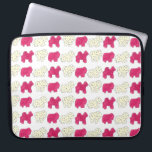 Pink White Circus Zoo Animal Cookies Crackers Laptop Sleeve<br><div class="desc">Design features an original marker illustration of a row of circus-themed animal crackers shaped like an elephant, camel, lion and rhino. Each animal cookie is covered in pink or white frosting, and topped with colourful sprinkles. A sweet treat for any occasion! Don't see what you're looking for? Need help with...</div>