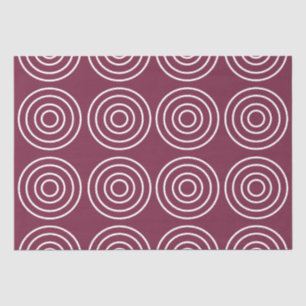 Pink White Concentric Circles Geometric  Tissue Paper