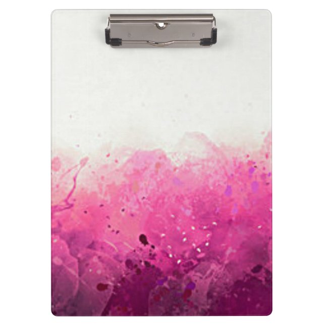 Pink & white custom clip board! clipboard (Front)