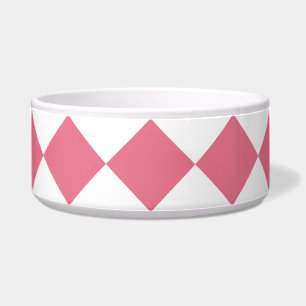 Pink White Diamond Chequered Pattern