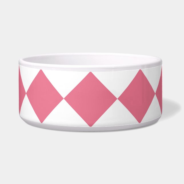 Pink White Diamond Chequered Pattern (Front)