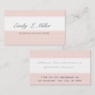 Pink White Dream For Her Plain Elegant Business Card