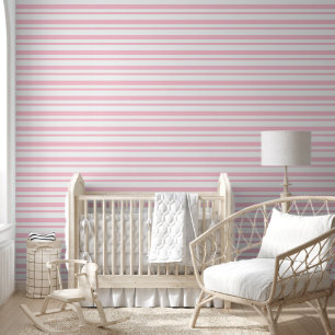 Pink White Elegant Stripes  Wallpaper
