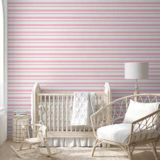 Pink White Elegant Stripes  Wallpaper