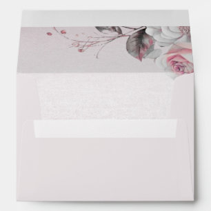 Pink White Floral Envelope