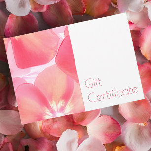 Pink White Floral Gift Certificate