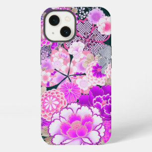 PINK WHITE FLOWERS Peony,Roses Japanese Floral iPhone 13 Case
