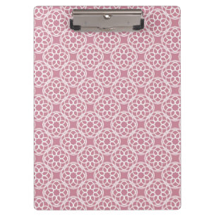 Pink White Geometric Seamless Pattern Clipboard