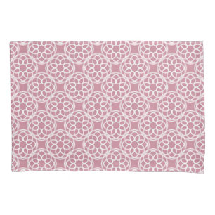 Pink White Geometric Seamless Pattern Pillowcase