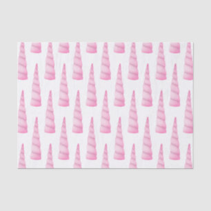 Pink White Glam Unicorn Birthday Tissue Paper