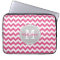 Pink White Grey Chevron Zigzag Monogram