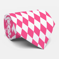 Pink White Harlequin Diamonds Checkers Design