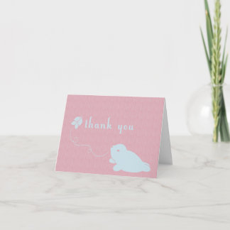 Pink White-Harp Thank You Card