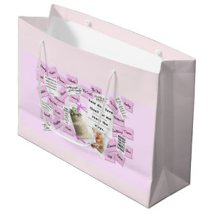 Pink & White How Do I Love Thee Gift Bag