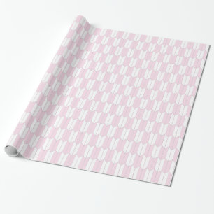 Pink & White Japanese Yagasuri Pattern Gift Wrap