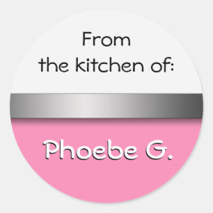 Pink White Kitchen Stickers