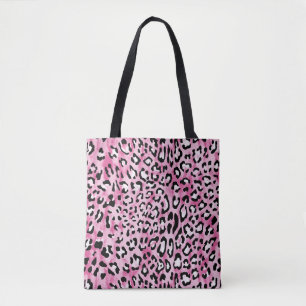 Pink White Leopard Pattern. Tote Bag