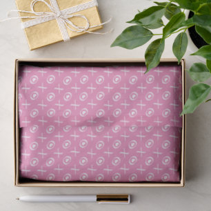 Pink & White Love Hearts & Kisses Valentine's Day Tissue Paper