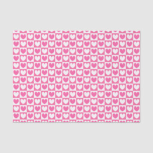 Pink & White Love Hearts Valentine's Day Tissue Paper