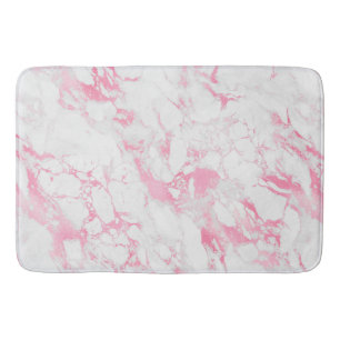 Pink White Marble Bath Mat