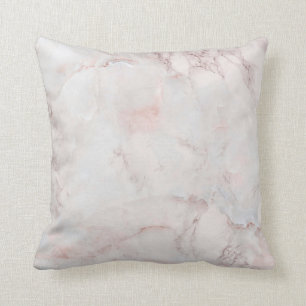 Pink White Marble Elegant Pattern Abstract Cushion