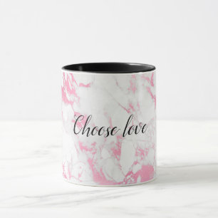 Pink White Marble   Mug