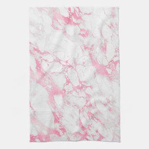 Pink White Marble        Tea Towel