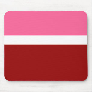 Pink White Maroon Red Colour Block Mouse Pad