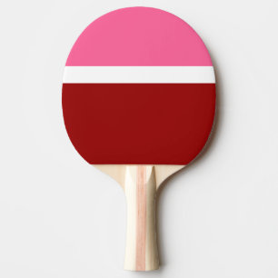 Pink White Maroon Red Colour Block Ping Pong Paddle