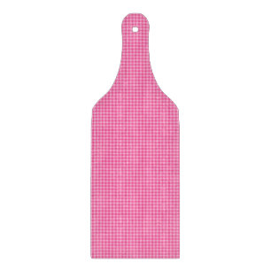 Pink-White Pastel Gingham-CUTTING BOARD PADDLE