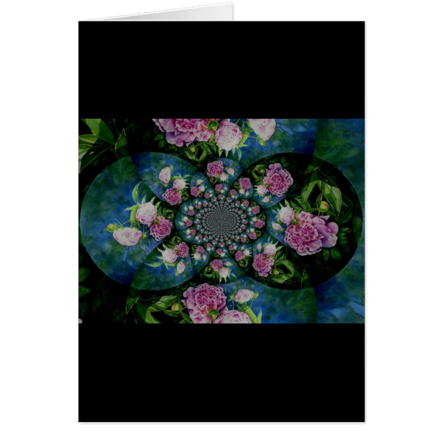 Pink white peony floral watercolor mandala (Front)