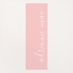 Pink & White Personalised Reversible Yoga Mat