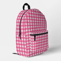 Pink white plaid chequered chequered gingham