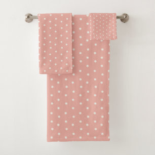 Pink & White Polka Dot Baby Towel Set