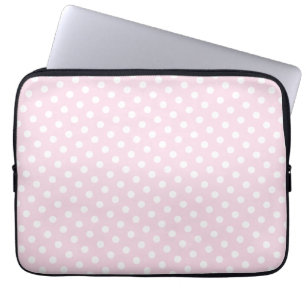 Pink & White Polka Dot Laptop Sleeve