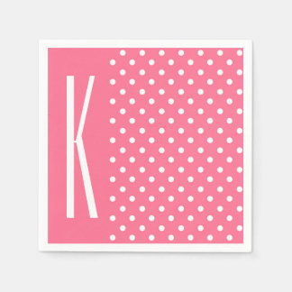 Pink & White Polka Dots Napkin