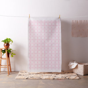 Pink & White Polkadots Pattern Cotton Fabric