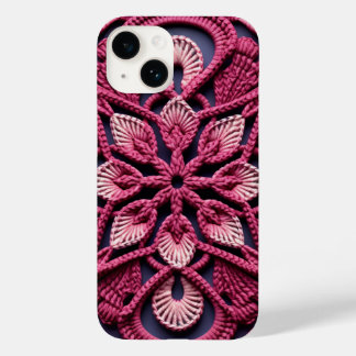 Pink White Red Colourful Granny Square Crochet  Case-Mate iPhone 14 Case