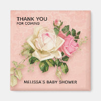 Pink & White Rose Bouquet Baby Shower