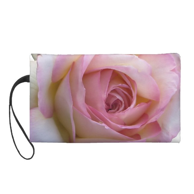 Pink & White Rose Wristlet (Back)