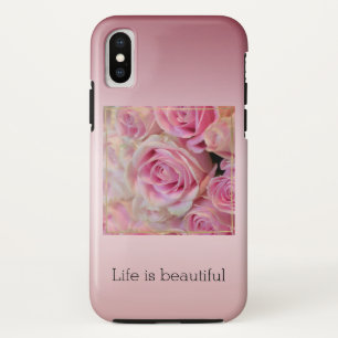 Pink White Roses Beautiful Moments          iPhone X Case