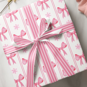 Pink & White Satin Ribbon