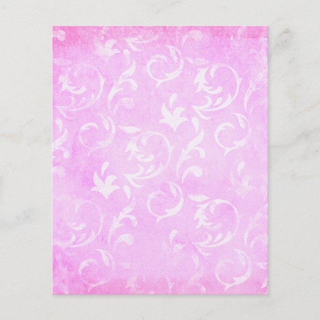 Pink & White Shabby Scrapbook Paper (Front)