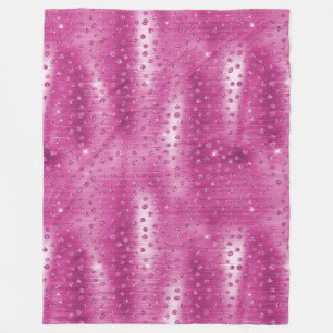 Pink White Sparkle Cheetah Print      Fleece Blanket