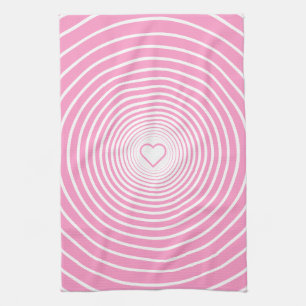 Pink White Striped Kitchen Towel or Choose Colours
