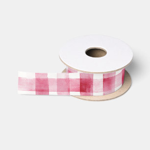 Pink White Stripes Birthday Satin Ribbon